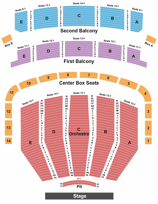 Keller Auditorium MJ Seating Chart